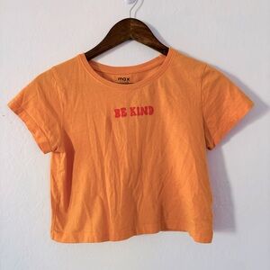 Kids Girls Max Orange 'Be Kind' T-Shirt Short Sleeve Size 13 / 14 Years